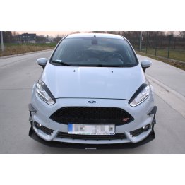 Накладка сплиттер на передний бампер вариант 4 на Ford Fiesta MK7 VII ST рестайл